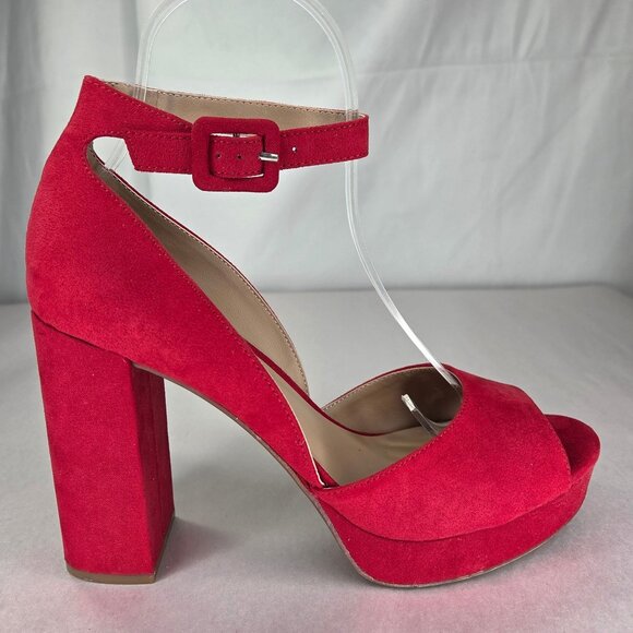 Wild Pair Women's Reemaa Round Toe Dress Sandals - Red - Picture 2 of 7